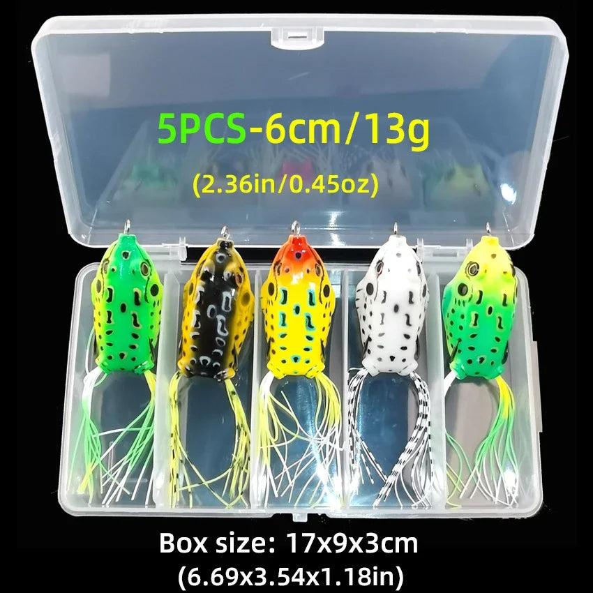 Frog Fishing Lures Set Topwater for Bass and Catfish 6g and 13g