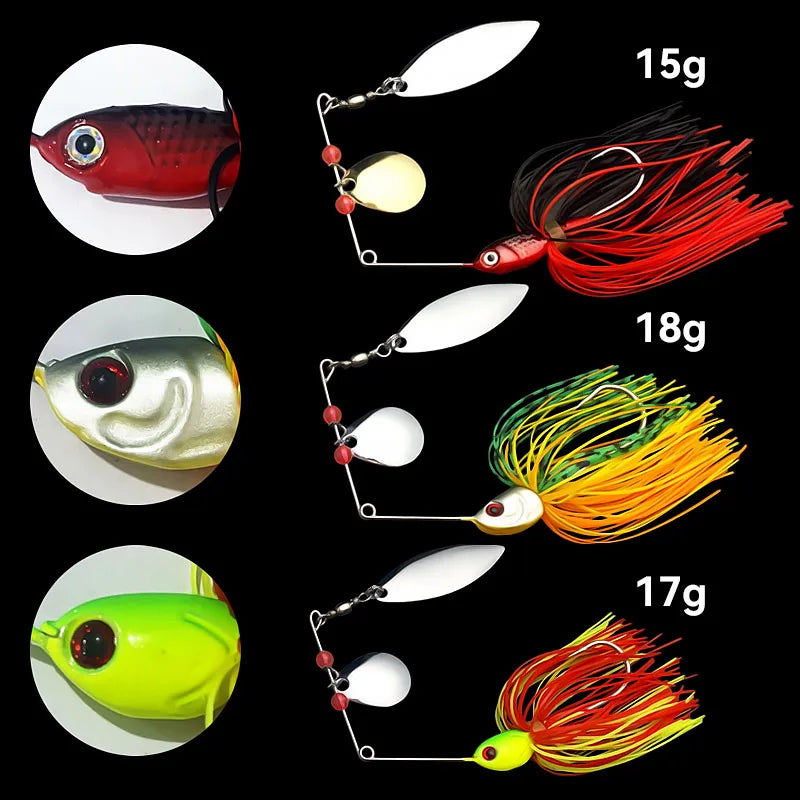 Spinnerbait Lure for Bass Pike 18g