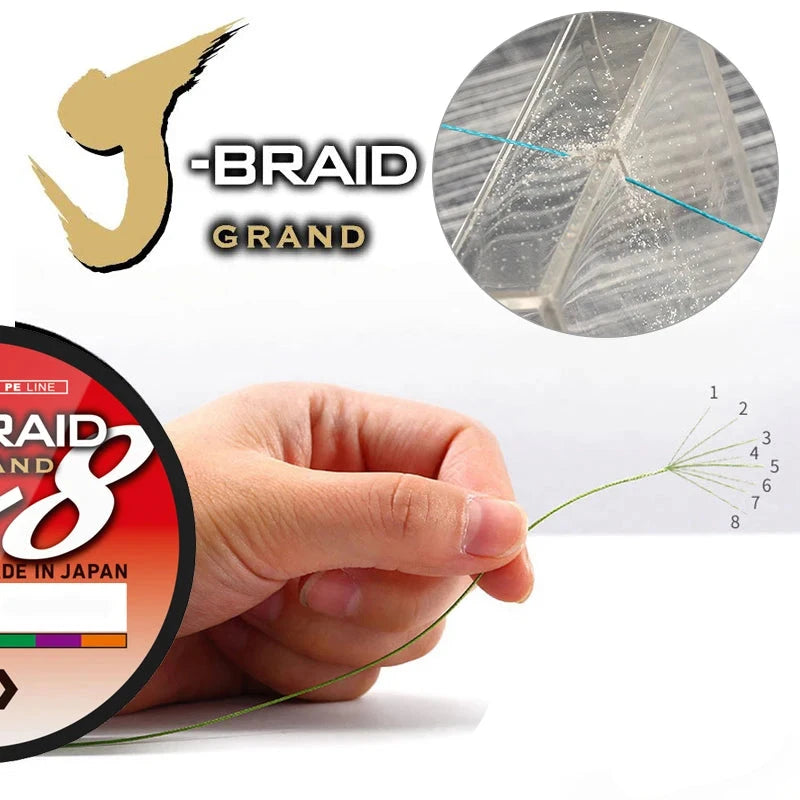 DAIWA J-Braid Grand X8 300m Braided Fishing Line with Free Scissors