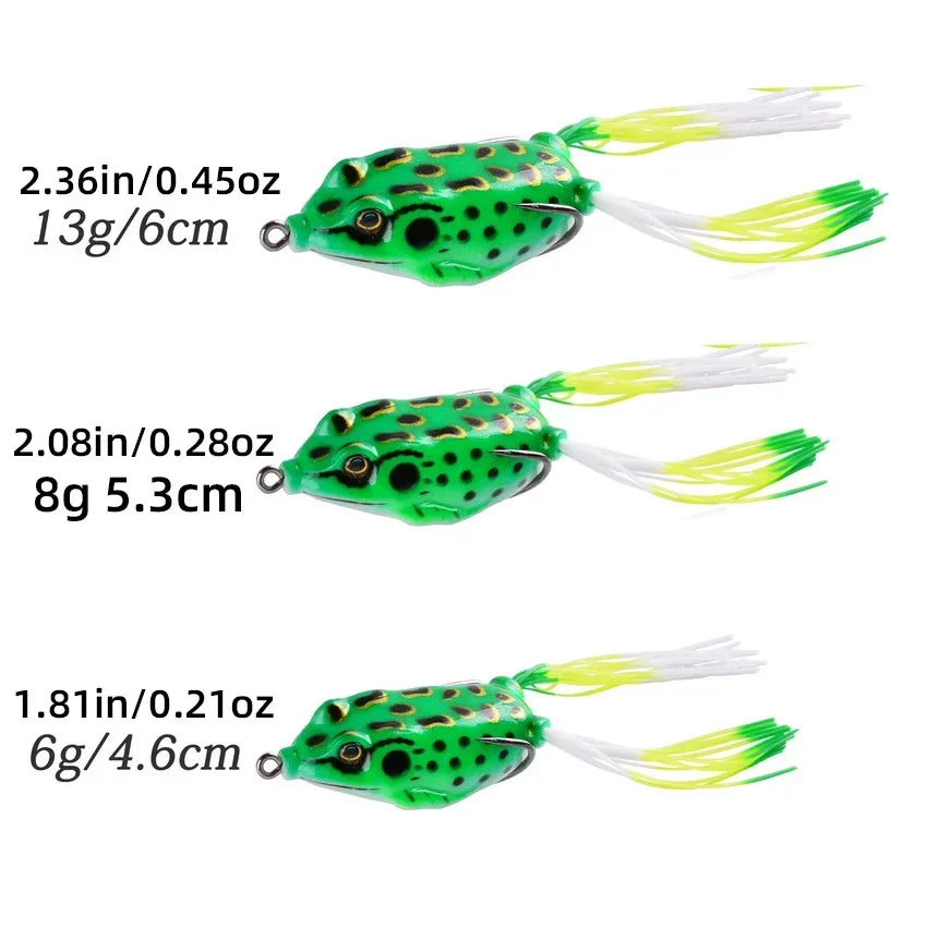 Frog Fishing Lures Set Topwater for Bass and Catfish 6g and 13g