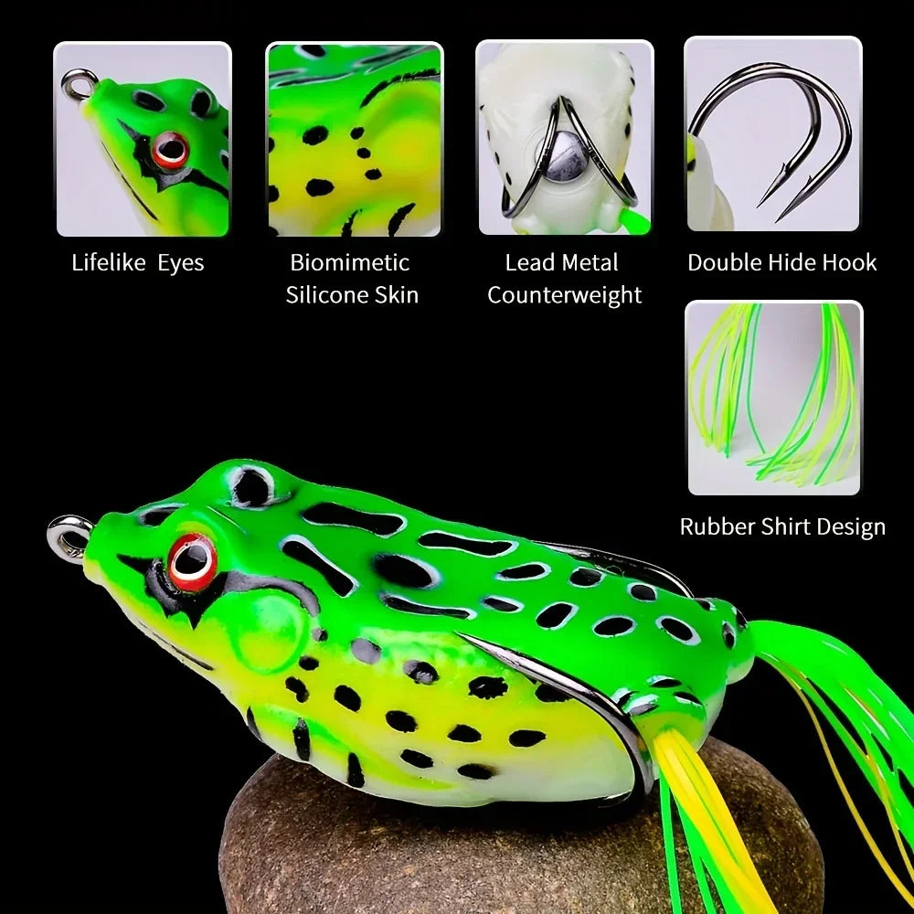 Frog Fishing Lures Set Topwater for Bass and Catfish 6g and 13g