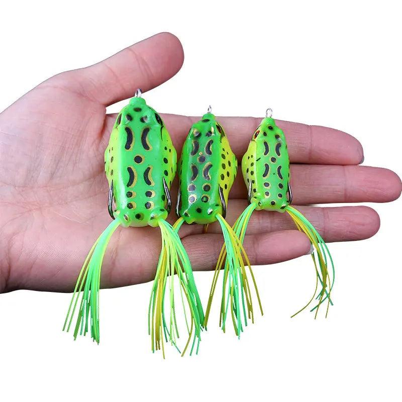 Realistic Topwater Soft Frog Lure Bass