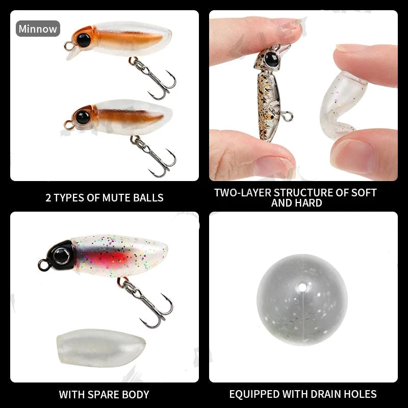 Minnow Topwater Trout and Bass Lure 38mm 2.7g