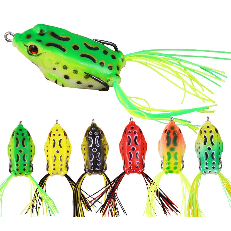 Realistic Topwater Soft Frog Lure Bass